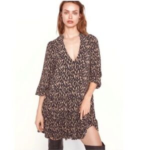 Zara "The Claris" leopard print mini dress size S